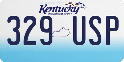 KY license plate 329USP