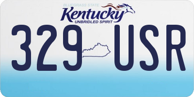 KY license plate 329USR