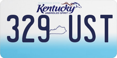 KY license plate 329UST