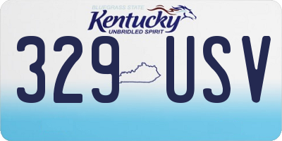 KY license plate 329USV