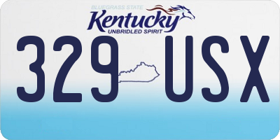 KY license plate 329USX