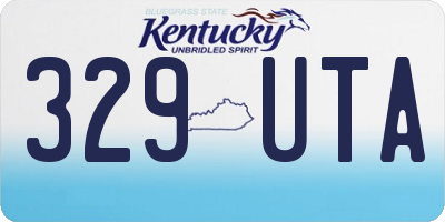 KY license plate 329UTA