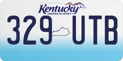 KY license plate 329UTB