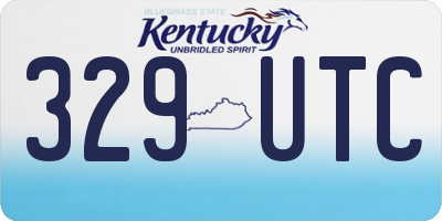 KY license plate 329UTC