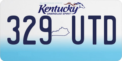 KY license plate 329UTD