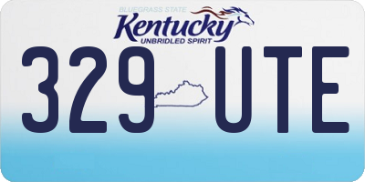 KY license plate 329UTE