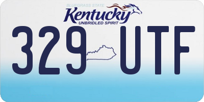 KY license plate 329UTF