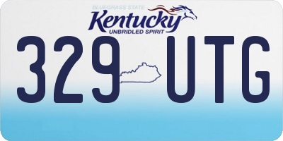 KY license plate 329UTG