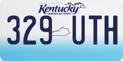 KY license plate 329UTH