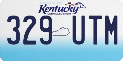 KY license plate 329UTM