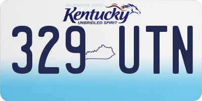 KY license plate 329UTN