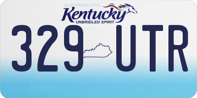 KY license plate 329UTR