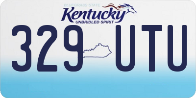 KY license plate 329UTU