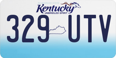 KY license plate 329UTV