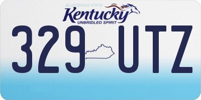 KY license plate 329UTZ