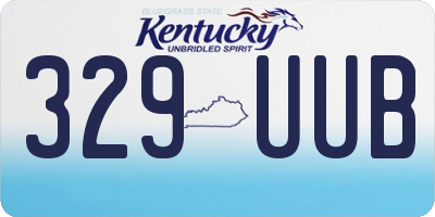 KY license plate 329UUB