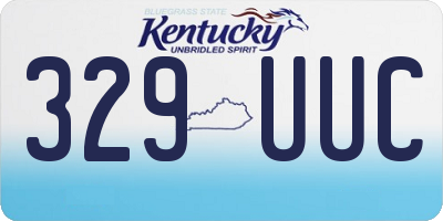 KY license plate 329UUC