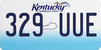 KY license plate 329UUE