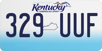 KY license plate 329UUF