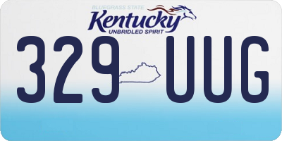 KY license plate 329UUG