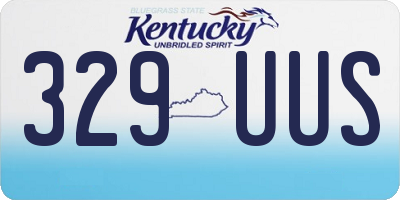 KY license plate 329UUS