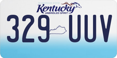 KY license plate 329UUV