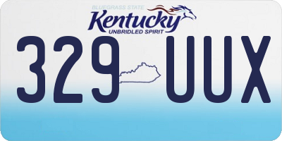 KY license plate 329UUX
