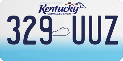 KY license plate 329UUZ