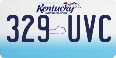 KY license plate 329UVC