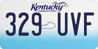 KY license plate 329UVF