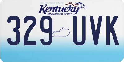 KY license plate 329UVK