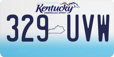 KY license plate 329UVW