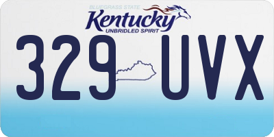 KY license plate 329UVX
