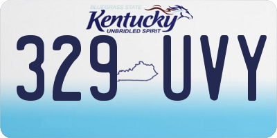 KY license plate 329UVY