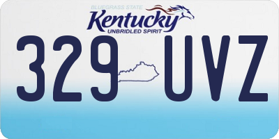 KY license plate 329UVZ