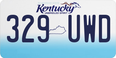 KY license plate 329UWD