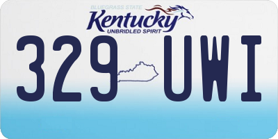 KY license plate 329UWI