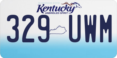 KY license plate 329UWM