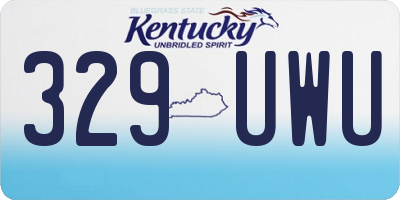 KY license plate 329UWU