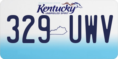 KY license plate 329UWV