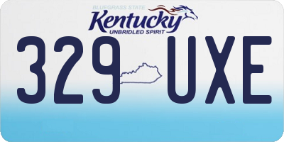 KY license plate 329UXE