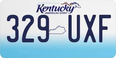 KY license plate 329UXF