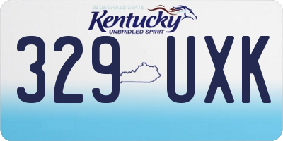 KY license plate 329UXK