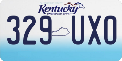 KY license plate 329UXO