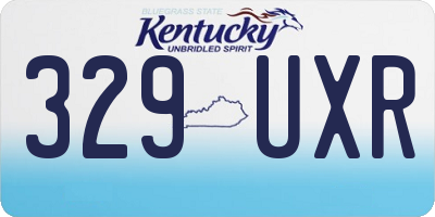 KY license plate 329UXR