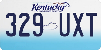 KY license plate 329UXT