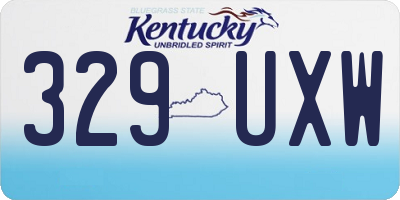 KY license plate 329UXW