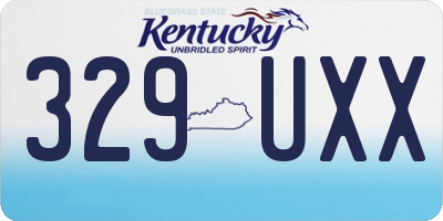 KY license plate 329UXX