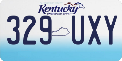 KY license plate 329UXY