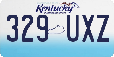 KY license plate 329UXZ
